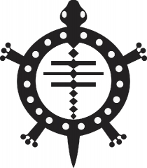 native american turtle symbol vector clipart