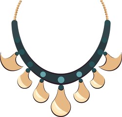 necklace with a green and gold pendant