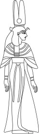 nefertiti egyptian queen ancient egypt black outline clipart