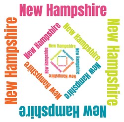 New Hampshire text design logo