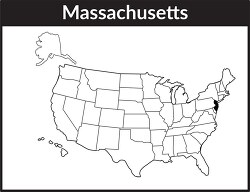 new jersey map square black white clipart