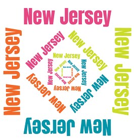 New Jersey text design logo