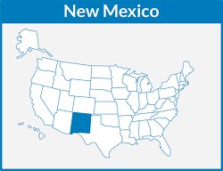 new mexico map square color outline clipart