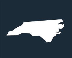 north carolina state map silhouette style clipart