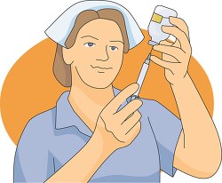 nurse filling a syringe