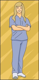 nurse wearing scrubs