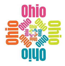 Ohiob text design logo