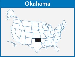 oklahoma map square color outline clipart