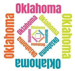 Oklahoma text design logo
