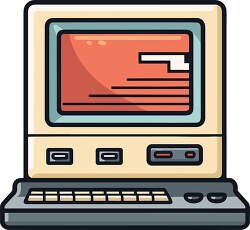 old computer icon style clip art
