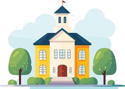 old two story school house clip art