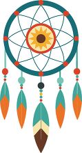 olorful dreamcatcher vector with geometric patterns and feathers