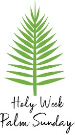 one palm branch celebrating holy week palm sunday christian clip