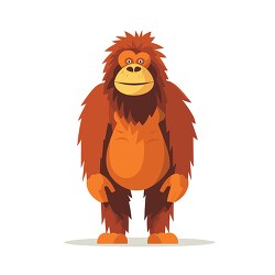 orangutan standing on hind legs clip art