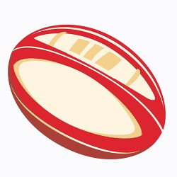 oval shaped red and white rugby ball