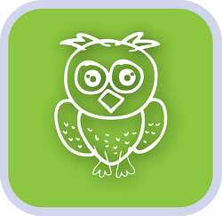 owl rounded rectangle icon