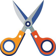 pair of colorful scissors for school use clip art