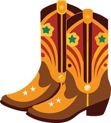 pair of leather western cowboy boots