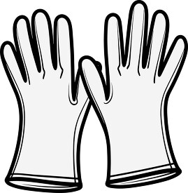 pair-of-gloves-black-outline