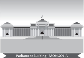 parliament building mongolia gray color clipart