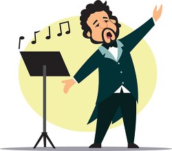 performing male opera singer clipart