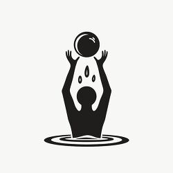 person playing water polo icon