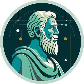philospher Plato portrait vector illustration clip art