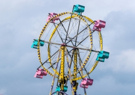 A Ferris wheel at iowa state fair