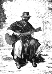 A Gaucho Cantor or Herdsman Guitar-Player of the Pampas