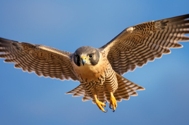 a peregrine falcon in flight