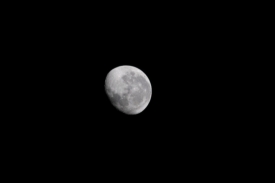 a waning gibbous moon 50 years after the apollo 11 lunar landing