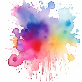 abstract watercolor pattern with splashes