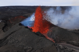 Aerial image of fissure 3 erupting