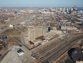 aerial view of a portion of Detroit Michigan