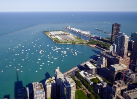 Aerial view of downtown Chicago 2