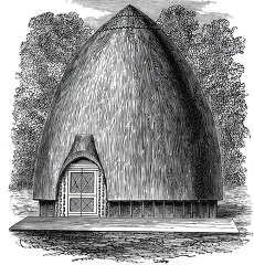 african hut historical illustration africa