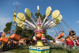 Amusement-park ride at the annual Iowa State Fair in the capital