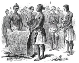 an african band of music historical illustration africa