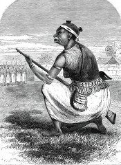an african warrior historical illustration africa