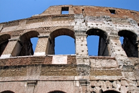 Ancient architecture Colosseum in Rome Italy