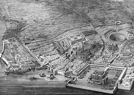 ancient city utica aerial view near carthage
