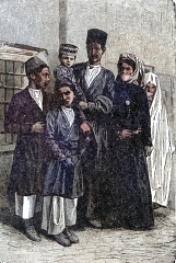armenian family colorized historical illustration