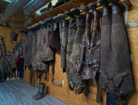 array of camouflaged hunting gear
