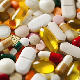 assortment of prescription drugs for treatment