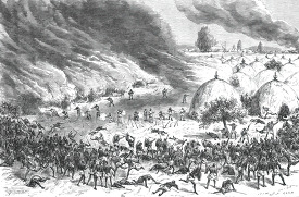 attack and defeat historical illustration africa
