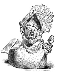 Aztec Warrior mexico historic illustration