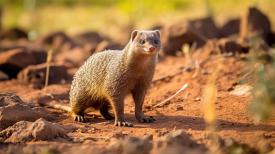 banded mongoose in the wild