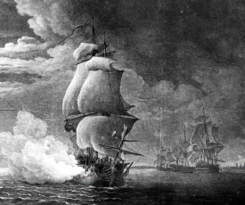 battle at sea sailing ships.