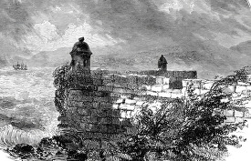 bay of panama historical illustration