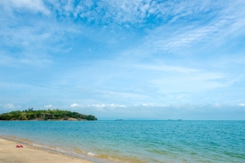 Beautiful Beach with blue sky Langkawi Malaysia
